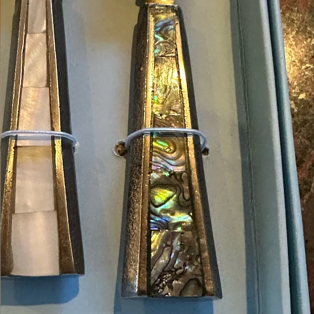 Anthropologie Arctic Twilight Cheese Knives Set Of 3